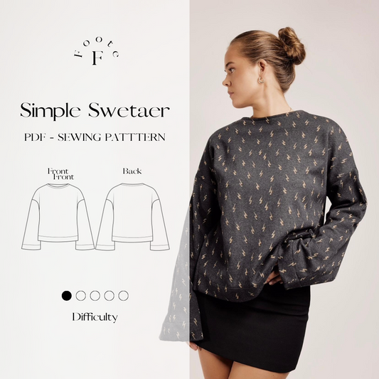 Simple sweater | Sewing pattern | Printable (NEW AND IMPROVED)