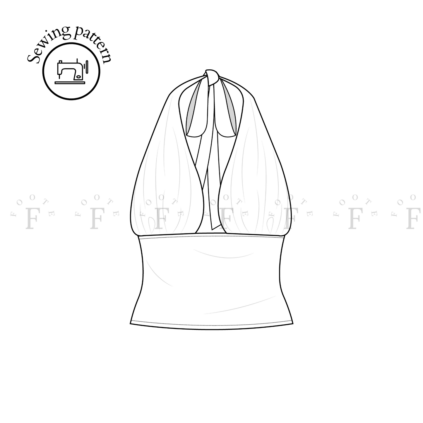 Halterneck | Sewing pattern | Non printable