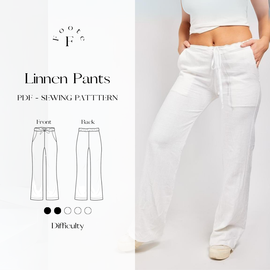 Linnen pants | Sewing pattern | Printable