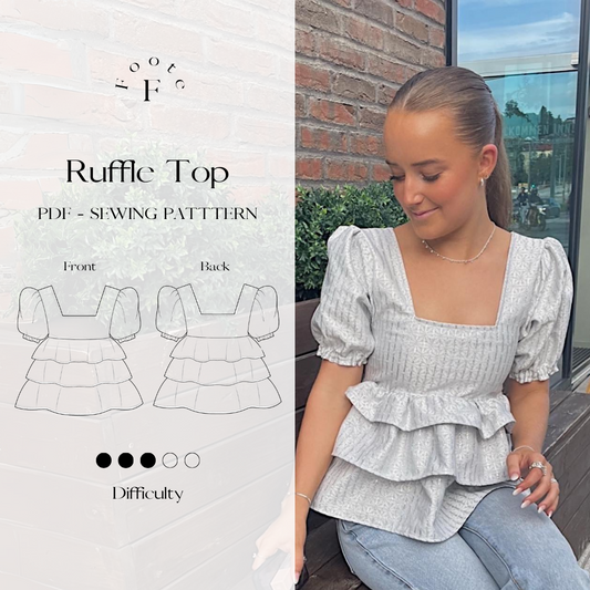 Ruffle Top | Sewing pattern | Printable (NEW)