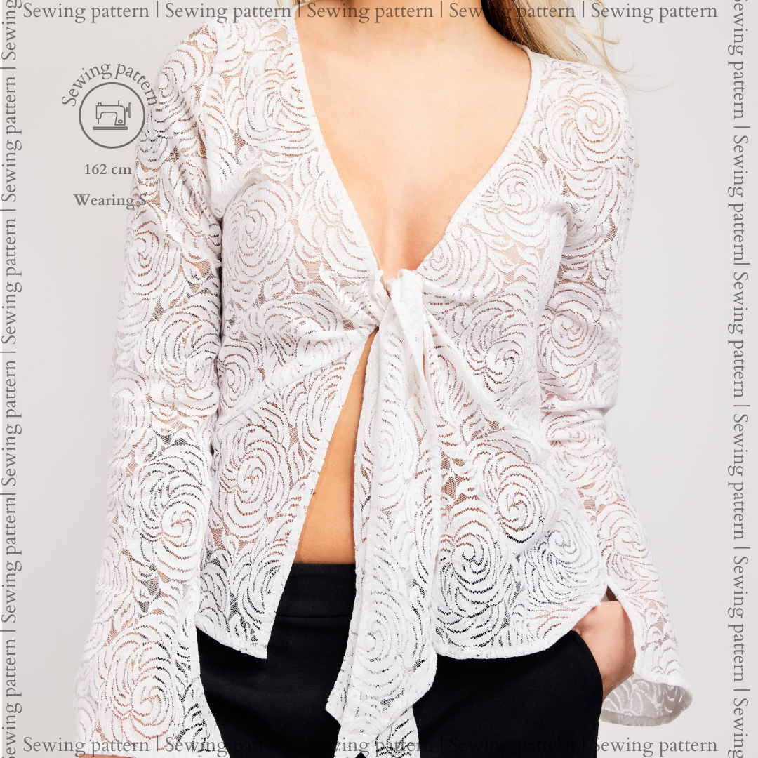 Long sleeve tying top | Sewing pattern | Printable – Footestudio long-sleeve-tying-top-sewing-pattern-printable-footestudio